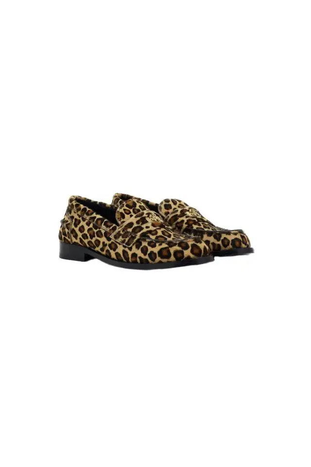 Roberto Cavalli Jaguar Print Mocassins