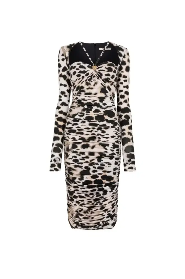 Roberto Cavalli Murena Print Dress Midi
