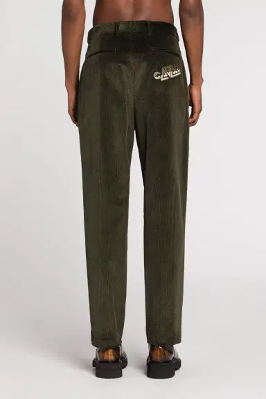Roberto Cavalli Logo-Embroidered Straight-Leg Trousers | Thumbnail 4