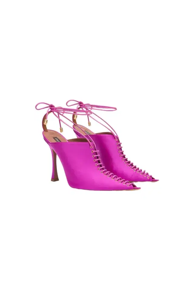 Roberto Cavalli Lace-Up Mules