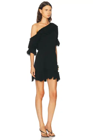 Saint Laurent Asymmetric Mini Dress | Thumbnail 3 Saint Laurent Asymmetric Mini Dress | Thumbnail 3
