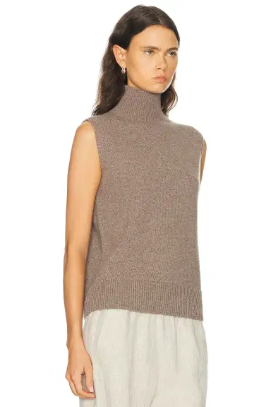 Brandon Maxwell Bruno Sleeveless High Neck Vest | Thumbnail 2