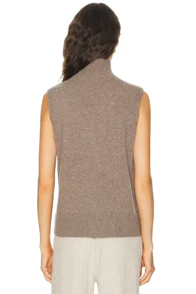 Brandon Maxwell Bruno Sleeveless High Neck Vest | Thumbnail 3