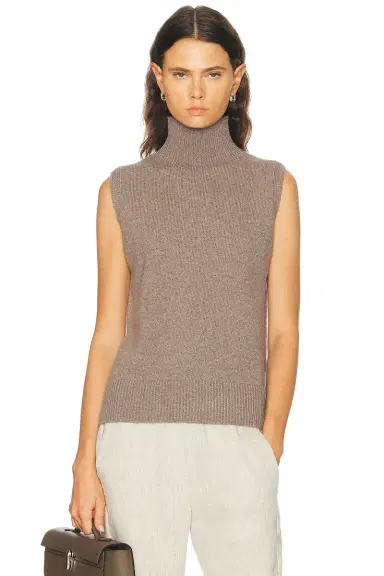 Brandon Maxwell Bruno Sleeveless High Neck Vest | Thumbnail 1