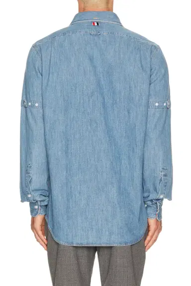 Thom Browne Straight Fit Long Sleeve Shirt | Thumbnail 2