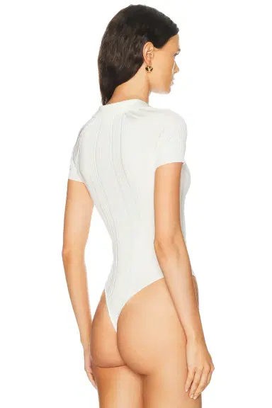 Fleur du Mal Rib Polo Bodysuit | Thumbnail 4 Fleur du Mal Rib Polo Bodysuit | Thumbnail 4