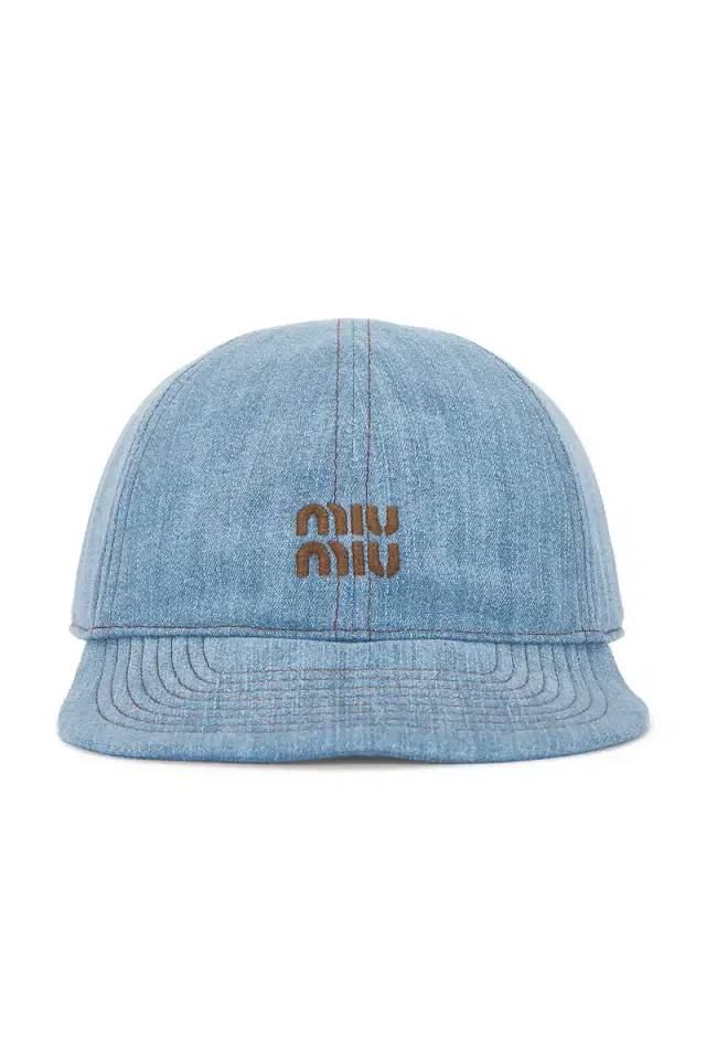 Miu Miu Denim Baseball Cap
