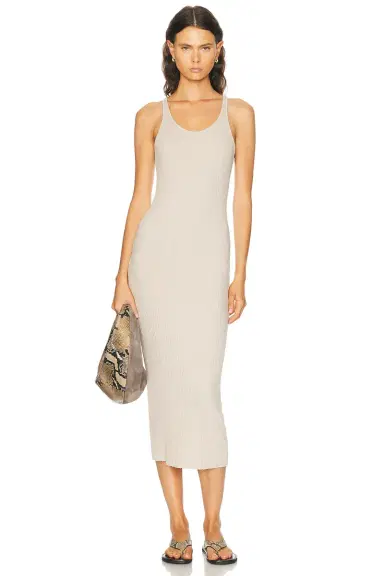 ENZA COSTA Military Rib Slim Tank Dress | Thumbnail 1