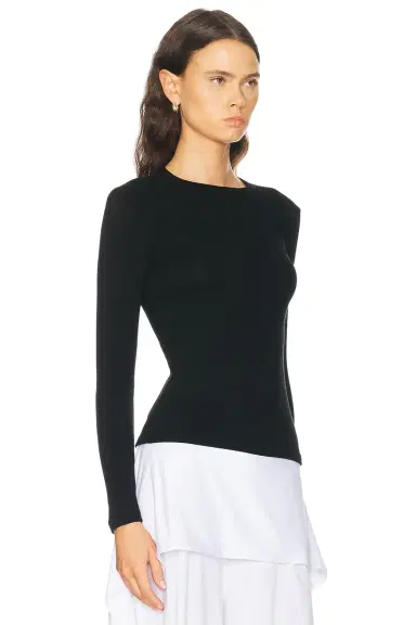 Sablyn Quincy Long Sleeve Fitted Crewneck Tee | Thumbnail 2