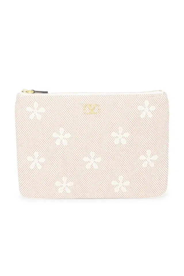 Valentino Garavani V Logo Signature Medium Flat Pouch