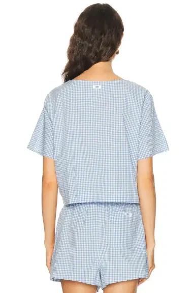 Lunya Airy Cotton Tie Front Top | Thumbnail 3