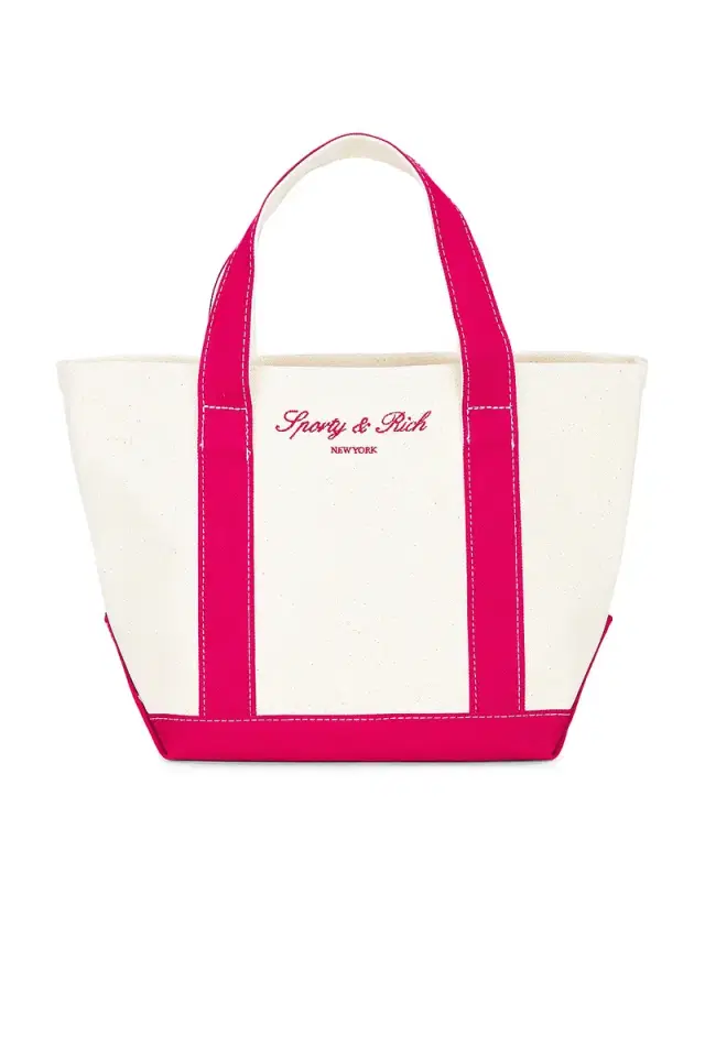 Sporty & Rich Signature NY Logo Mini Tote Bag