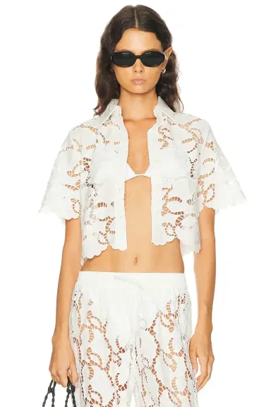 NICHOLAS Sonora Relaxed Crop Top | Thumbnail 1 NICHOLAS Sonora Relaxed Crop Top | Thumbnail 1