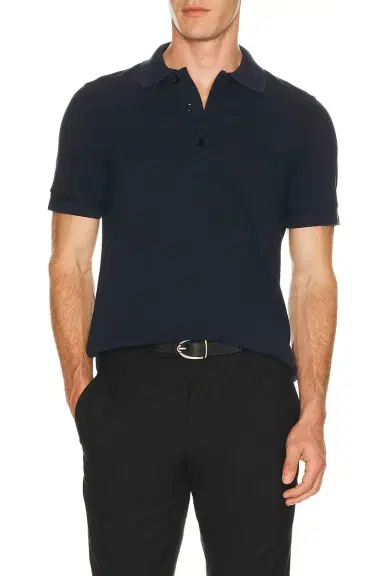 TOM FORD Lyocell Piquet Polo | Thumbnail 1 TOM FORD Lyocell Piquet Polo | Thumbnail 1
