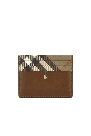 Burberry Tall Sandon Pop Check Card Holder | Thumbnail 1 Burberry Tall Sandon Pop Check Card Holder | Thumbnail 1