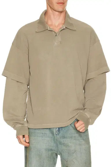 AGOLDE Curren Double Sleeve Polo | Thumbnail 1