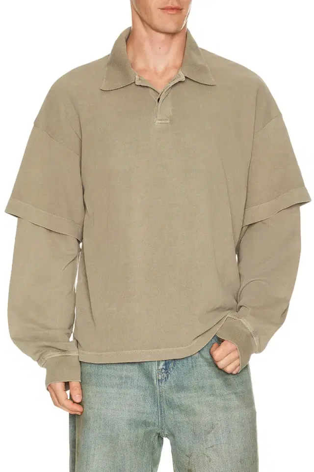 AGOLDE Curren Double Sleeve Polo