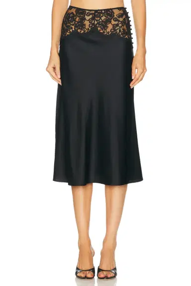 Kiki de Montparnasse Sabine Lace Midi Skirt | Thumbnail 1