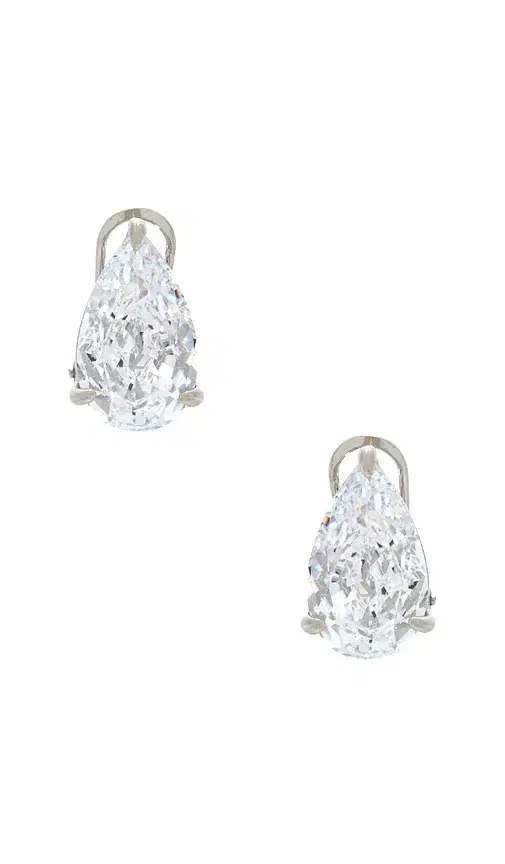 By Adina Eden Cz Fancy Pear Stud Earring