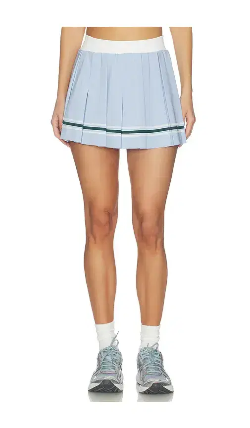 Varsity Striped Pleated Skirt