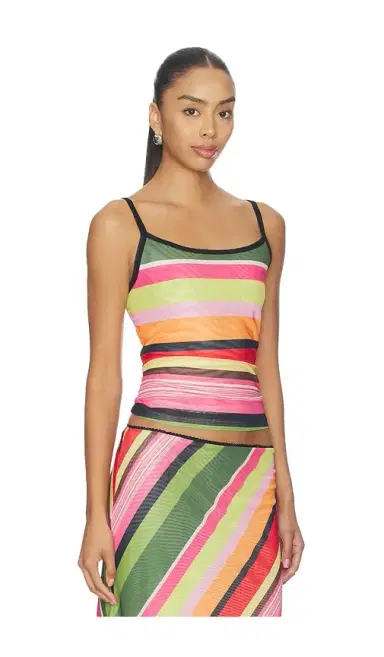 With Harper Lu Mesh Camisole Top | Thumbnail 2