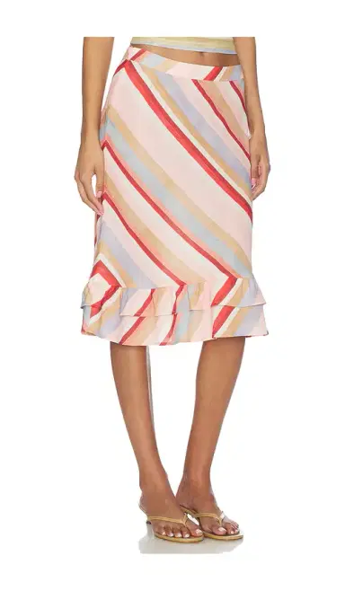 With Harper Lu Frill Midi Skirt | Thumbnail 2