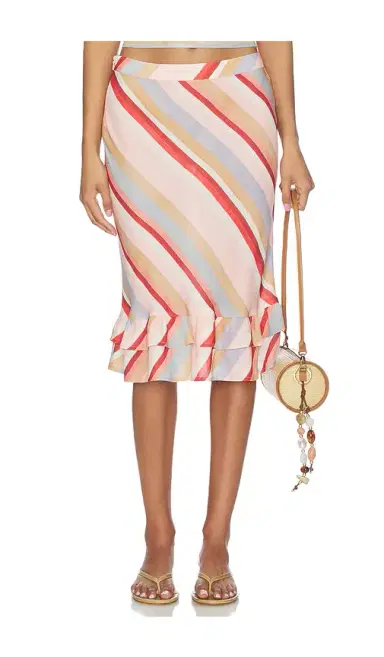With Harper Lu Frill Midi Skirt | Thumbnail 1