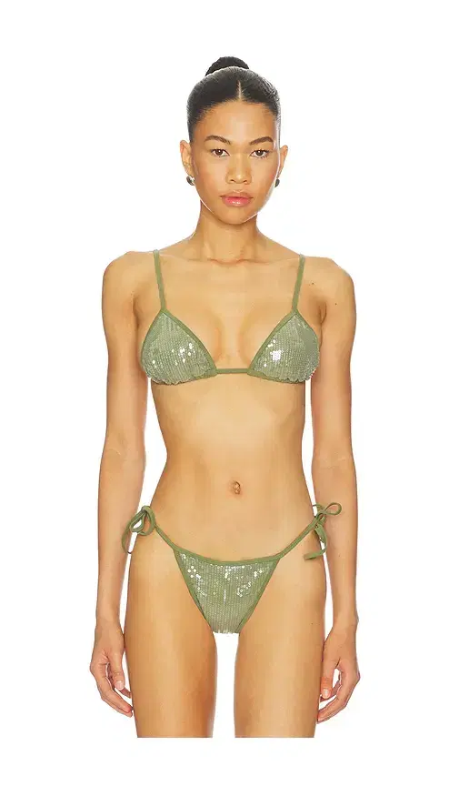 Sequin Equator Bikini Top