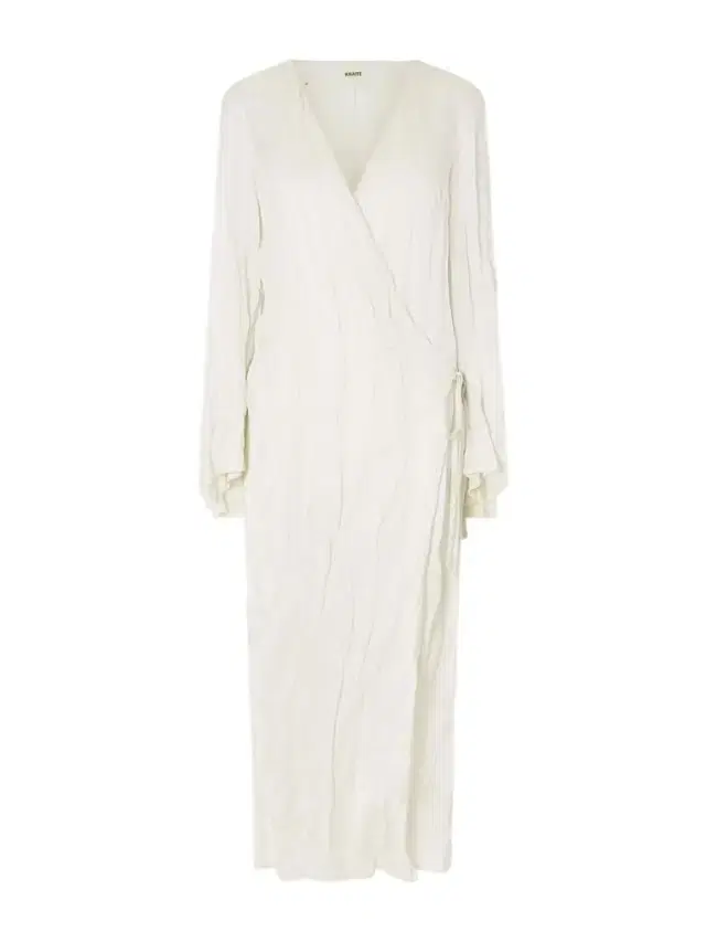 Khaite Rommi crinkled-voile midi wrap dress