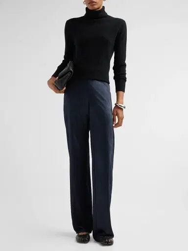 Vince Women's Colette High-Rise Fluid Satin Bias Pants | Thumbnail 2