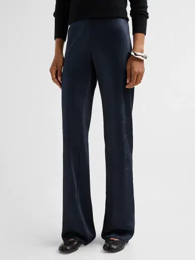Vince Women's Colette High-Rise Fluid Satin Bias Pants | Thumbnail 4