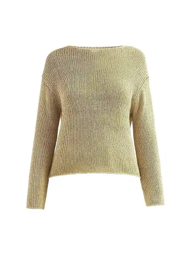 Vince Women's Coated Stretch-Cotton Knit Sweater | Thumbnail 1 Vince Women's Coated Stretch-Cotton Knit Sweater | Thumbnail 1