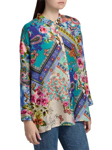 Johnny Was Women's The Audrey Evie Patchwork Tunic - Evie - Size XL | Thumbnail 4 Johnny Was Women's The Audrey Evie Patchwork Tunic - Evie - Size XL | Thumbnail 4