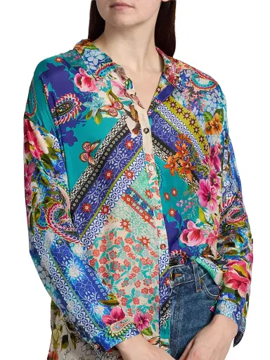 Johnny Was Women's The Audrey Evie Patchwork Tunic - Evie - Size XL | Thumbnail 6 Johnny Was Women's The Audrey Evie Patchwork Tunic - Evie - Size XL | Thumbnail 6