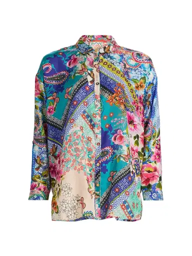 Johnny Was Women's The Audrey Evie Patchwork Tunic - Evie - Size XL | Thumbnail 1 Johnny Was Women's The Audrey Evie Patchwork Tunic - Evie - Size XL | Thumbnail 1
