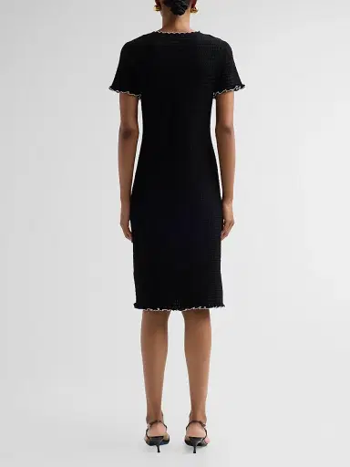 Elie Tahari Women's The Easton Sweaterdress - Noir Ivory - Size Large | Thumbnail 3