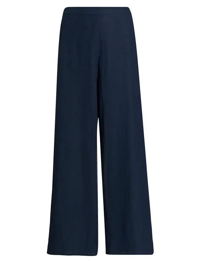 Women's Kelela Linen Wide-Leg Pants - French Navy