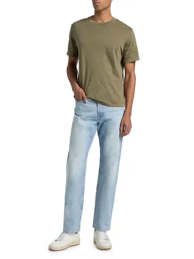 FRAME Men's Light Cotton T-Shirt - Antique Green | Thumbnail 2