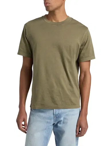 FRAME Men's Light Cotton T-Shirt - Antique Green | Thumbnail 3