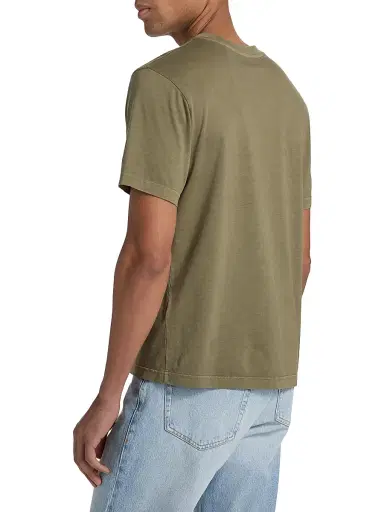 FRAME Men's Light Cotton T-Shirt - Antique Green | Thumbnail 5