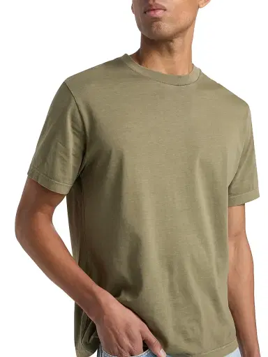 FRAME Men's Light Cotton T-Shirt - Antique Green | Thumbnail 6