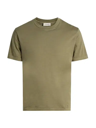 FRAME Men's Light Cotton T-Shirt - Antique Green | Thumbnail 1