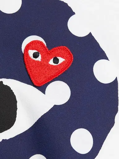 Comme des Garçons PLAY Women's Polka Dot Heart-Print Cotton Jersey T-Shirt - White | Thumbnail 6