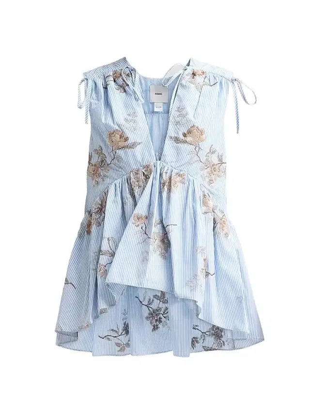 Women's Lamia Embroidered Poplin Top - Multi Blue