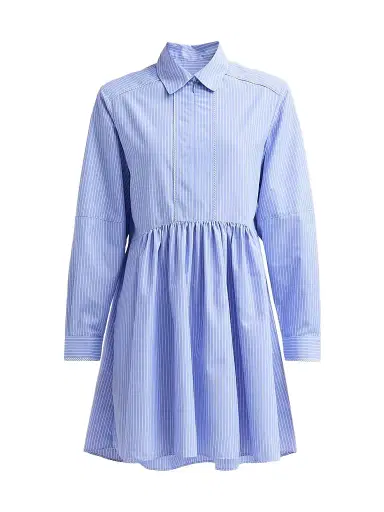 Aknvas Women's Kate Poplin Mini Shirtdress - Blue And White - Size Large | Thumbnail 1 Aknvas Women's Kate Poplin Mini Shirtdress - Blue And White - Size Large | Thumbnail 1