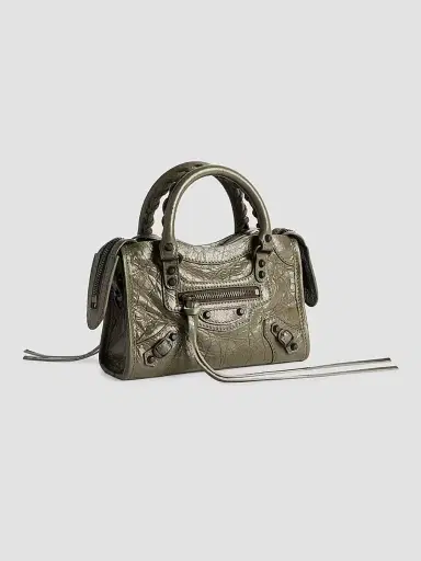 Balenciaga Women's Le City Top Handle Bag - Army Green | Thumbnail 4 Balenciaga Women's Le City Top Handle Bag - Army Green | Thumbnail 4