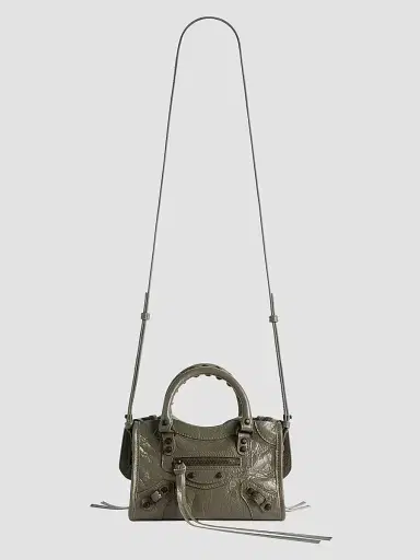 Balenciaga Women's Le City Top Handle Bag - Army Green | Thumbnail 7 Balenciaga Women's Le City Top Handle Bag - Army Green | Thumbnail 7
