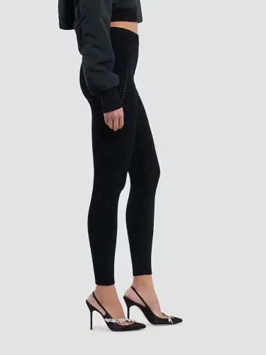 Balenciaga Women's Techwear Leggings - Black - Size Large | Thumbnail 4