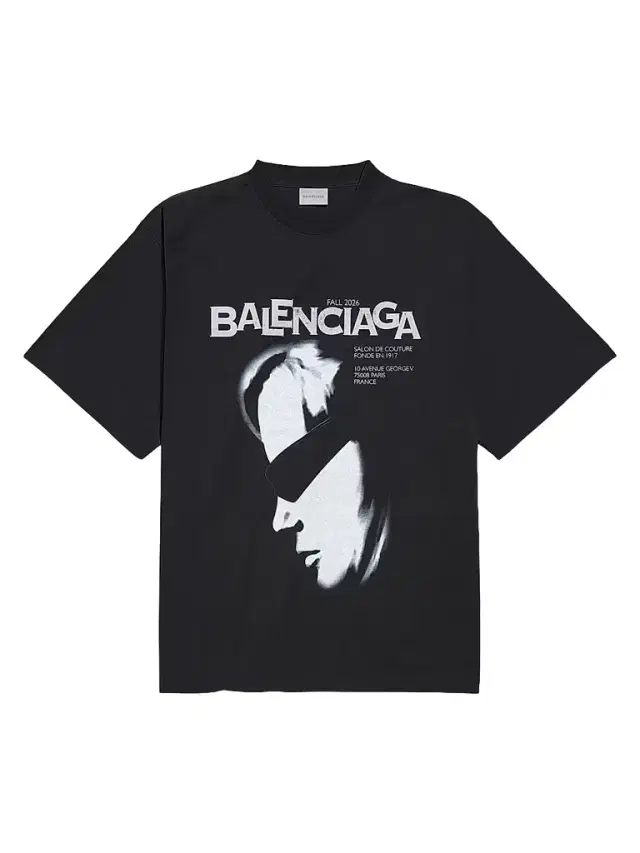 Balenciaga Men's Lady in Shades Oversized T-Shirt - Black