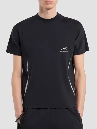 Balenciaga Men's Techwear Short Sleeve T-Shirt | Thumbnail 2 Balenciaga Men's Techwear Short Sleeve T-Shirt | Thumbnail 2